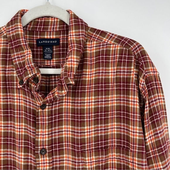Land's End Men's Multi Long Sleeves Collared Buttondown Soft Casual Shirt - Picture 1 of 8
